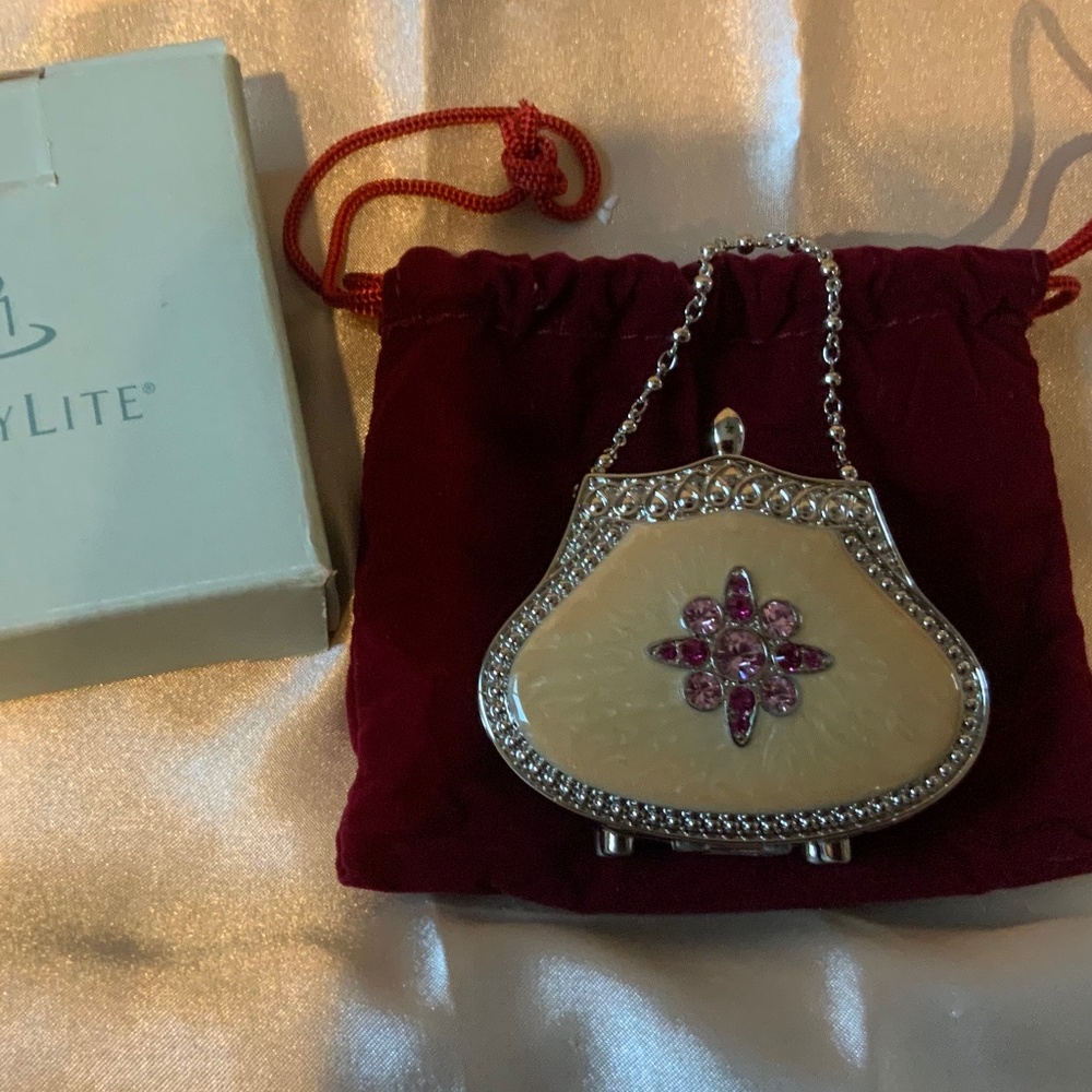 PartyLite Accents Mini Travel Tea Light Holder Purse